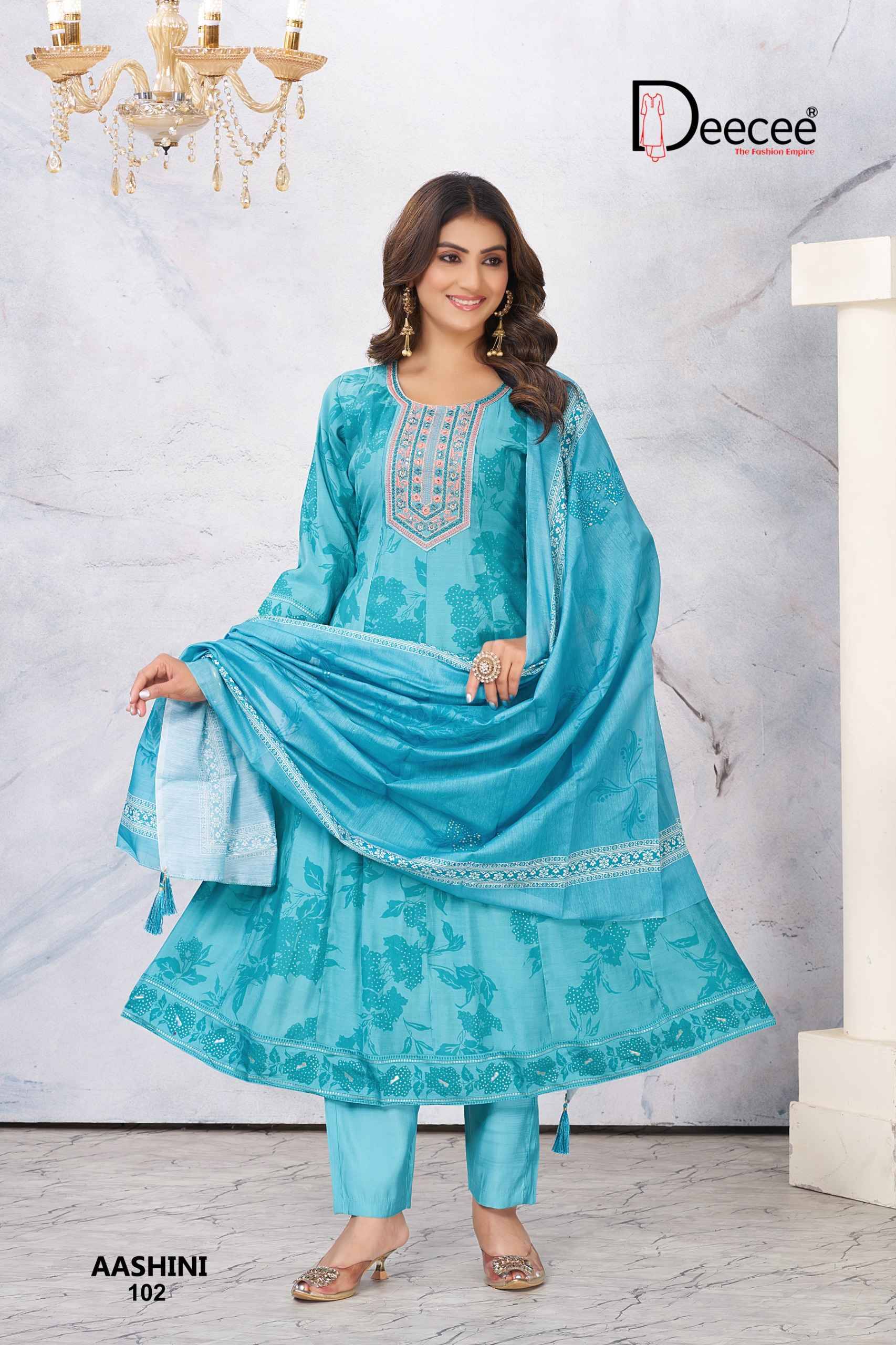 AASHINI By DEECEE 101 To 106 Series Stylish Fancy Colorful party Wear dresses At Wholesale Price